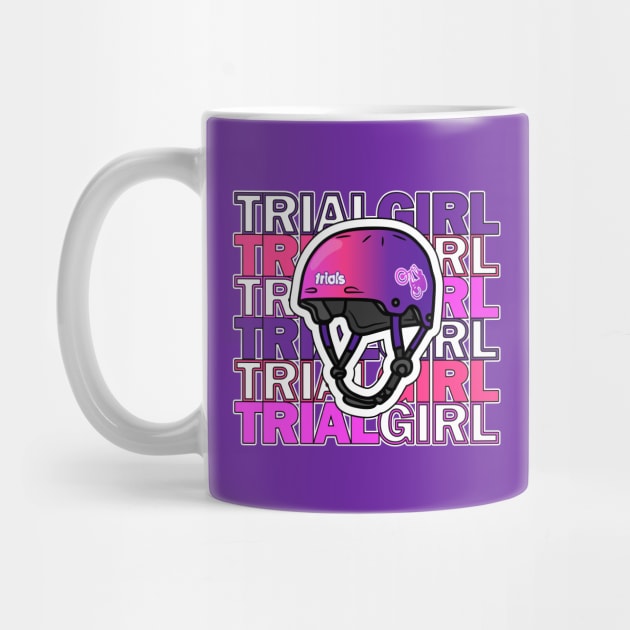 TRIAL GIRL trials bike racing motor cycling sport chick by ALLEBASIdesigns